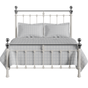 Hamilton Chromo Low Footend Metallbett in Elfenbein - Thumbnail