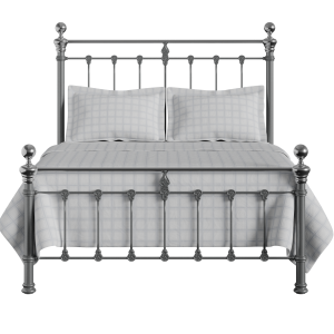 Hamilton Chromo Low Footend iron/metal bed in pewter - Thumbnail
