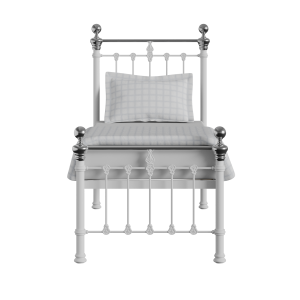 Hamilton Chromo Low Footend Metall Einzelbett in Weiß - Thumbnail