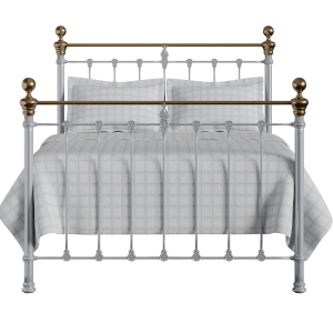 Hamilton iron/metal bed in silver - Thumbnail