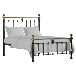 Hamilton Low Footend iron/metal bed in black with Juno mattress - Thumbnail