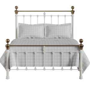 Hamilton Low Footend iron/metal bed in ivory - Thumbnail