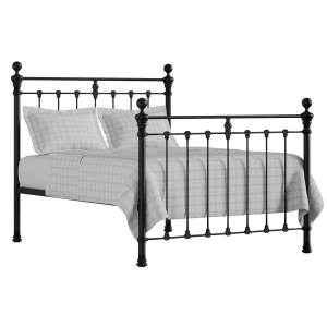 Hamilton Solo iron/metal bed in black with Juno mattress - Thumbnail