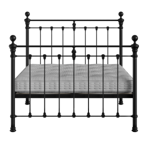 Hamilton Solo iron/metal bed in black with Juno mattress - Thumbnail