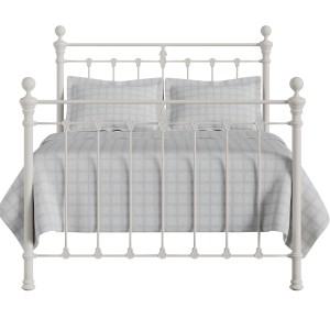 Hamilton Solo iron/metal bed in ivory - Thumbnail