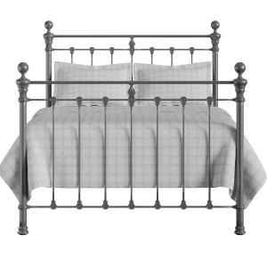Hamilton Solo iron/metal bed in pewter - Thumbnail