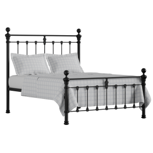 Hamilton Solo Low Footend iron/metal bed in black with Juno mattress - Thumbnail