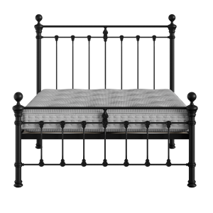 Hamilton Solo Low Footend iron/metal bed in black with Juno mattress - Thumbnail
