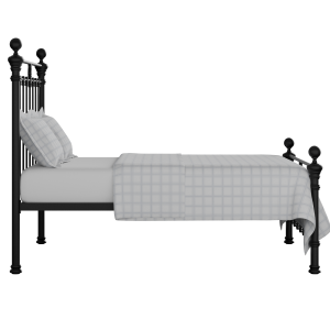 Hamilton Solo Low Footend iron/metal bed in black with Juno mattress - Thumbnail