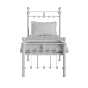 Hamilton Solo Low Footend iron/metal single bed in white - Thumbnail