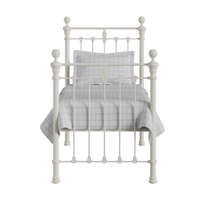 Hamilton Solo iron/metal single bed in ivory - Thumbnail