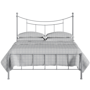 Isabelle iron/metal bed in silver - Thumbnail