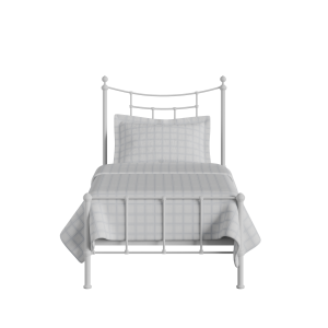 Isabelle iron/metal single bed in white - Thumbnail