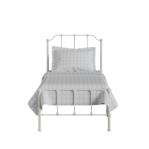 Julia iron/metal single bed in ivory - Thumbnail