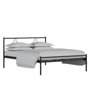 Meiji iron/metal bed in black with Juno mattress - Thumbnail