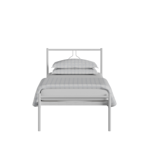 Meiji iron/metal single bed in white - Thumbnail