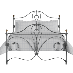 Melrose iron/metal bed in pewter - Thumbnail