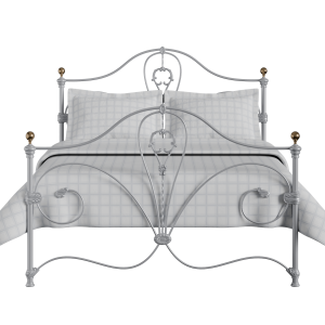 Melrose iron/metal bed in silver - Thumbnail