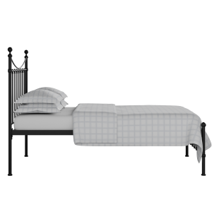 Olivia iron/metal bed in black with Juno mattress - Thumbnail