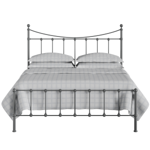 Olivia iron/metal bed in pewter - Thumbnail