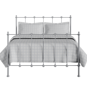 Paris iron/metal bed in silver - Thumbnail