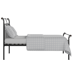 Pellini iron/metal bed in black with Juno mattress - Thumbnail