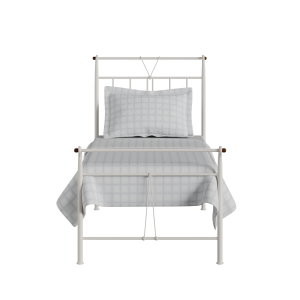 Pellini iron/metal single bed in ivory - Thumbnail