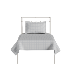 Richmond iron/metal single bed in ivory - Thumbnail