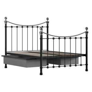 Selkirk Chromo iron/metal bed in black with drawers - Thumbnail