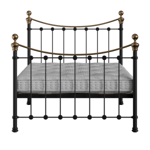 Selkirk iron/metal bed in black with Juno mattress - Thumbnail