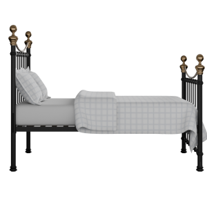 Selkirk iron/metal bed in black with Juno mattress - Thumbnail
