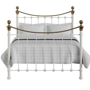 Selkirk iron/metal bed in ivory - Thumbnail