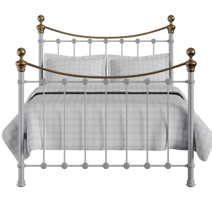 Selkirk iron/metal bed in silver - Thumbnail