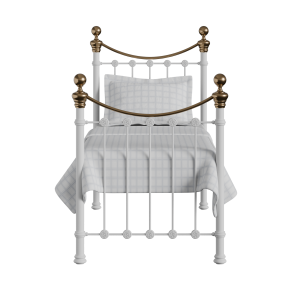 Selkirk iron/metal single bed in white - Thumbnail