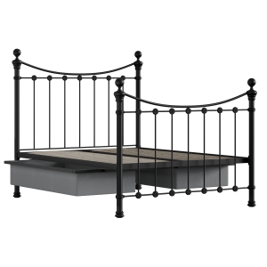 Selkirk Solo iron/metal bed in black with drawers - Thumbnail