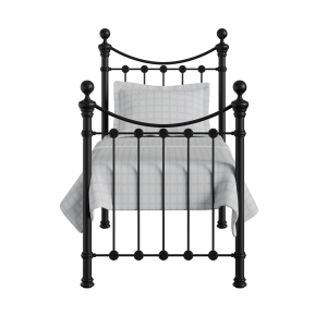 Selkirk Solo iron/metal single bed in black - Thumbnail
