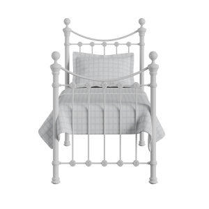 Selkirk Solo iron/metal single bed in white - Thumbnail