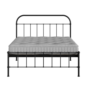Solomon iron/metal bed in black with Juno mattress - Thumbnail