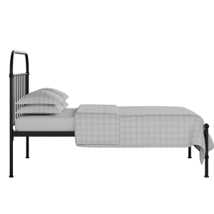Solomon iron/metal bed in black with Juno mattress - Thumbnail