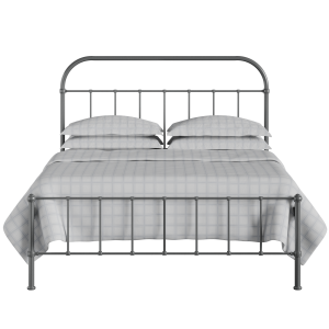 Solomon iron/metal bed in pewter - Thumbnail