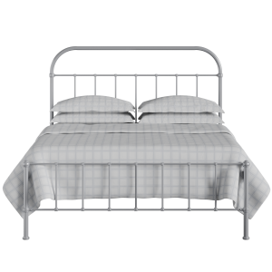 Solomon iron/metal bed in silver - Thumbnail