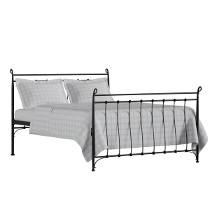 Tiffany iron/metal bed in black with Juno mattress - Thumbnail