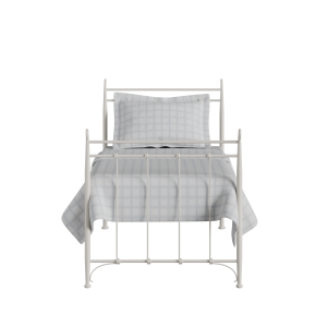 Tiffany iron/metal single bed in ivory - Thumbnail