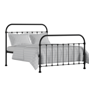 Timolin iron/metal bed in black with Juno mattress - Thumbnail
