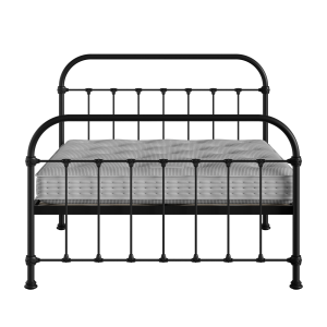 Timolin iron/metal bed in black with Juno mattress - Thumbnail
