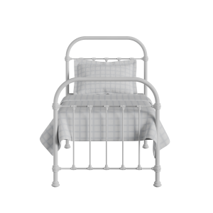 Timolin iron/metal single bed in white - Thumbnail