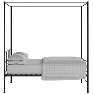 Toulon iron/metal bed in black with Juno mattress - Thumbnail