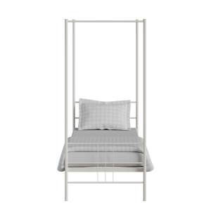Toulon iron/metal single bed in ivory - Thumbnail