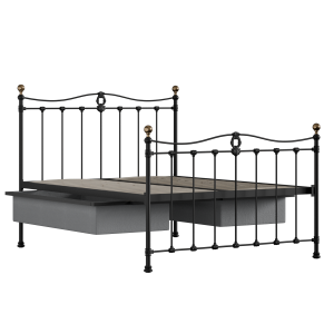 Tulsk ijzeren bed in zwart met lades - Thumbnail