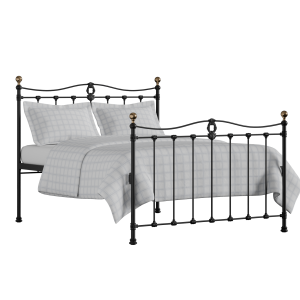Tulsk ijzeren bed in zwart met matras - Thumbnail